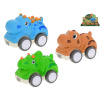 Dinosaurus 10 cm na spätný chod - mix farieb (modrý, zelený, hnedý)
