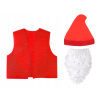 Kostým pre chlapca- Skrzat kostým Elf Vest Beard Red 98-110 (Trpaslíci obliekanie na oblečenie brada brada Red Cap98-110)