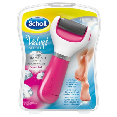 Scholl Velvet Smooth Diamond Express Pedi bruska na chodidla růžový