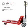 EUlift Paletový vozík, gumové riadiace kolesá, 2500 kg, dĺžka vidlíc 1150 mm