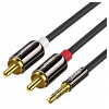 KÁBEL JACK NA 2RCA CINCH UGREEN AV116 3,5MM 1M