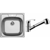 Set Sinks (dřez Classic 480 V 0,5 mm, matný + baterie Legenda S Chrom - lesklý) CL4805VLESCL