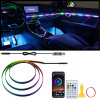 Vnútorné osvetlenie auta Páska RGB Ledy Ambient do auta Optické vlákno