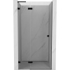 Mexen Lunar L sprchové dvere výkyvné ľavé 115 cm, priehľadné, čierne - 834L-115-000-70-00-L
