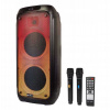 Prenosná batéria. 7Ah FM USB karaoke reproduktor Bluetooth 300W 2x mikrofón LED RGB Infinity