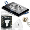 Zápustné stropné svietidlo LEDLUX 6,5 W GU10 9 cm čierne