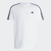 Pánske tričko adidas Essentials Single Jersey 3-Stripes Tee biele IC9336