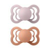BIBS Supreme Pink Plum/Peach cumlík zo silikónu 2ks, veľkosť 2