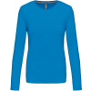 KARIBAN VINTAGE K383 / Dámske tričko s dlhým rukávom - tropical blue XL