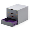 Durable Varicolor Safe box 4 zásuvky sivý
