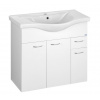 Aqualine KERAMIA FRESH umývadlová skrinka 74,5x74x34,7cm, biela 50082A