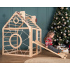 Montessori Furniture Montessori domček na hranie Home natural so šmykľavkou a rampou