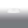 Sollux Lighting Stropné svietidlo Skala, 1x biele textilné tienidlo, (biele sklo), (fi 50 cm)