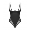 Otvorené body Obsessive Stelisa Teddy Crotchless čierna XXL/3XL