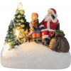 Dekorácia MagicHome Vianoce, Santa s dieťaťom, LED, 2xAAA, interiér, 9,5x6x8 cm, sellbox 12 ks