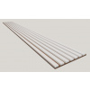 Dekoračný 3D lamelový Akustic panel 265x30x2,4 cm Filc MDF Dub Charlest lamela fólia Biela 3D-F-BIEL-DCH
