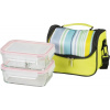 Dóza MagicHome, sada 2 ks, 2 x 900 ml, obdĺžniková, s chladiacim boxom, termobox, termo taška, sklenená