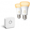 Súprava inteligentného osvetlenia Philips HueWA 8W A60 E27 2P EU + Philips Hue Motion Sensor EU