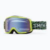 Detské lyžiarske okuliare Smith Daredevil Jr electric lime left turn/blue sensor mirror