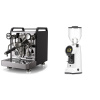 Rocket Espresso Mozzafiato FAST V, black + Eureka Helios 75, white