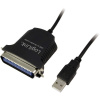 LogiLink USB 1.1, paralelné prepojovací kábel [1x Centronics zásuvka - 1x USB 1.1 zástrčka A] 1.70 m čierna; AU0003C
