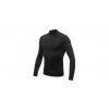 SENSOR MERINO ACTIVE pánské triko dl.rukáv stoják zip černá