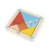 Drevené origami Montessori Tangram Essentiel Janod s predlohami 25 kariet od 24 mes J05070