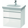 DURAVIT DuraStyle závesná skrinka pod umývadlo, 2 zásuvky, 600 x 453 x 610 mm, biela vysoký lesk, DS648302222