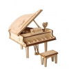 Robotime 3D drevené puzzle Grand piano 74 ks