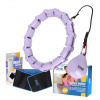 Sada masážní hula hoop ONE Fitness OHA02 se závažím, zeštíhlující pás BR160, fialová