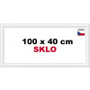 BFHM Plastový rám na puzzle 100x40cm - biely
