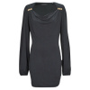 Guess Krátke šaty LS BOAT NK CECILIA DRESS Čierna