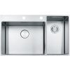 Franke Box Center drez spodná montáž BWX 220/620-54-27/2 nerez 860x510,sifón+sitkov ventil FRA 127.0538.259