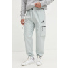 Tepláky adidas City Escape pánske, zelená farba, s potlačou, JF3286 XL