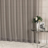 Sivá sieťovinová záclona AISHA ukončená olovkom Výška: F 286 - 295, Šírka pred nariasením: 210