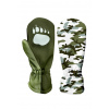 WAMU detské softshellové rukavice, MASKÁČ, khaki 2