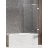 New Trendy Avexa White vaňová zástena 90 cm jednodielny biela matné/číre sklo EXK-2964