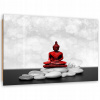 Panel Deco, Buddha na Zen 2 90x60 Stones (Obrázok Red Buddha na kameňoch - 90x60)