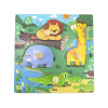 Viga Detské drevené puzzle s úchytmi Divoké zvieratá 4 ks 22x3 plnofarebný motív