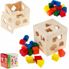 HRAČKA NA TRIEDENIE DREVENÁ EDUKAČNÁ KOCKA S KOCKAMI