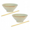Misky na Ramen Polievky Ramen Udon Paličky 0,6 L Keramické HandMade