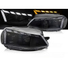 Volkswagen Golf VII 2017-2019 - predné FULL LED svetlá ČIERNE DRL SEQ