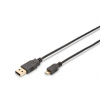 Ednet Připojovací kabel USB 2.0, typ A - micro B M / M, 1,8 m, USB 2.0, zlatý, bl