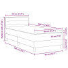 vidaXL Rám postele s matracom Tmavošedý Textília 90 x 190 cm Matraci - Grey - 273112-289823