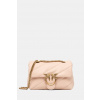 Pinko crossbody kabelka dámska kožená 100039.A0F2 ružová ONE SIZE