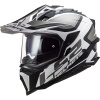 LS2 Helmets LS2 MX701 EXPLORER ALTER MATT BLACK WHITE-06 - L
