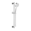 Mereo Sprchová souprava, jednopolohová sprcha, dvouzámková nerez hadice, stavitelný držiak, plast/chróm CB900T