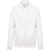 KARIBAN VINTAGE K479 / Mikina s kapucňou na zips - white XS