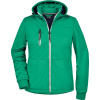 James & Nicholson Bunda JN 1077 Maritim, 3-vrstvá, softshellová, dámská COT021077l3404-irish green XL Zelená irish/navy/bílá