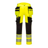 PORTWEST Portwest DX442 DX4 Hi-Vis odnímateľné vreckové nohavice Žltá-Čierna, 42